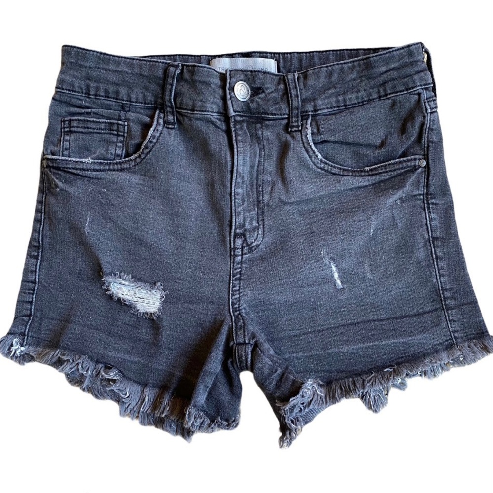 Treasure & Bond Girls High Waist Distressed Shorts